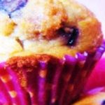 Muffins aux myrtilles et éclats de nougat