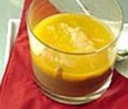 Crème au chocolat et son jus d'orange épicé