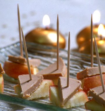 Pique pomme et foie gras – Noël