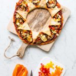 Pizza étoilée aux légumes grillés et huile de cameline Emile Noël