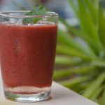Smoothie tomate, menthe, citron