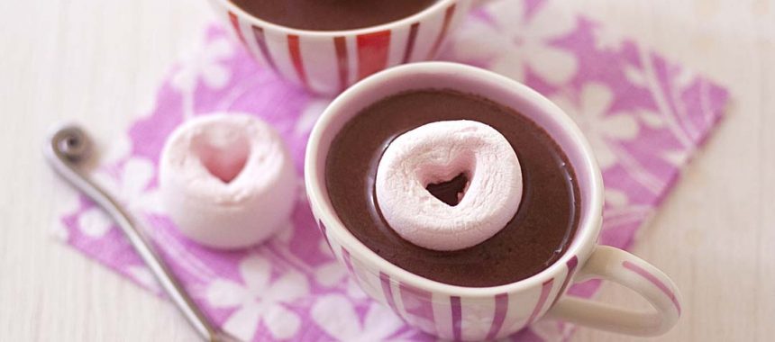 Chocolat chaud à l’espagnole et chamallow coeur – Saint-Valentin