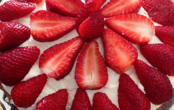 Gâteau à la fraise et au mascarpone