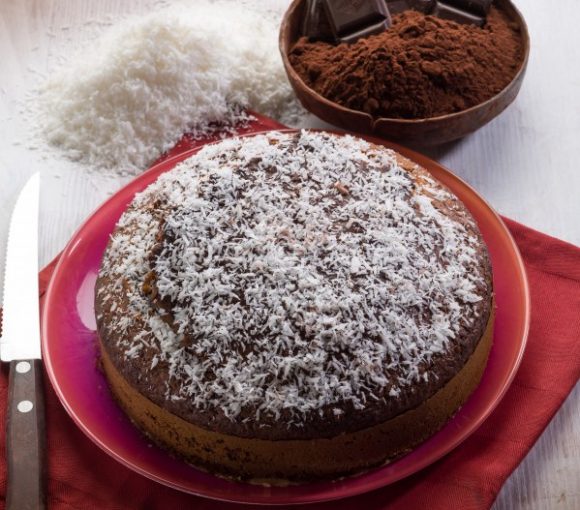 Gâteau moelleux chocolat et coco