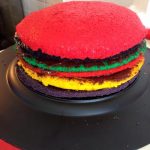 Rainbow cake (gâteau arc en ciel) fourré au chocolat