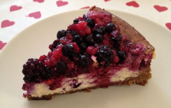 Cheese cake aux fruits rouges, croûte aux spéculoos