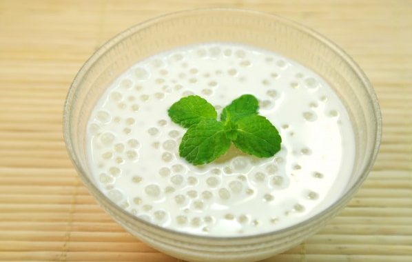 Verrine lait de coco et perles du Japon