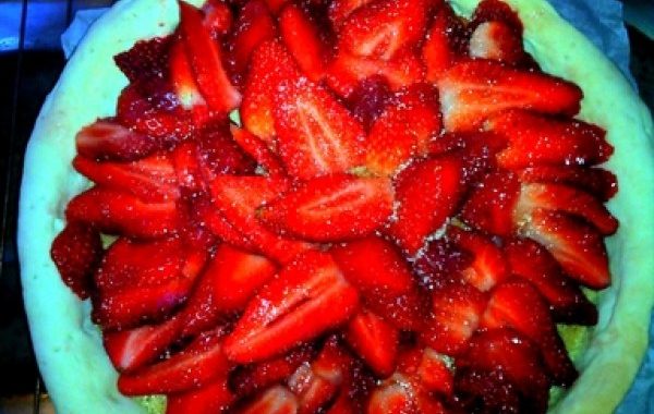 Tarte aux fraises et à la crème d’amandes