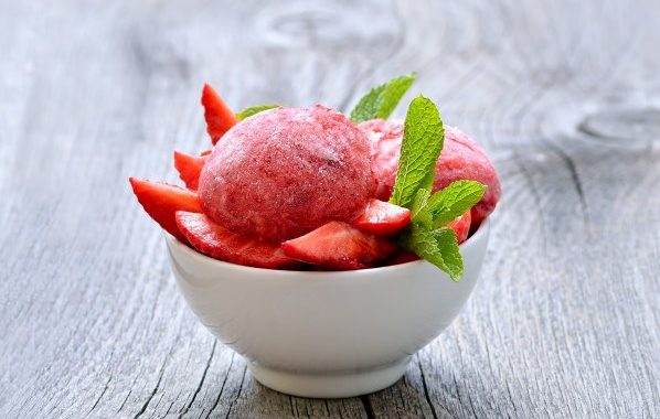 Sorbet à la fraise facile