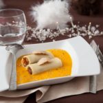 Petits Cannellonis de confit de canard au foie gras, crème de potimarron