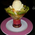 Salade de fruits glace vanille