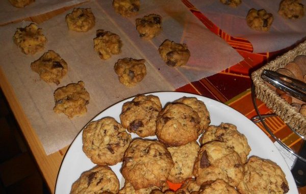 Cookies aux pépites de chocolat et nougatine