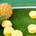 Macaron ananas façon balle de tennis