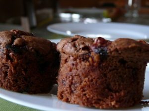 Muffins au chocolat et groseilles