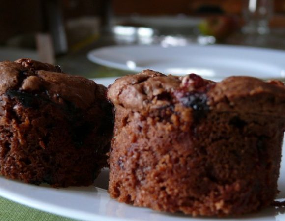 Muffins au chocolat et groseilles