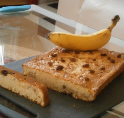 Gâteaux au yaourt, banane et raisin