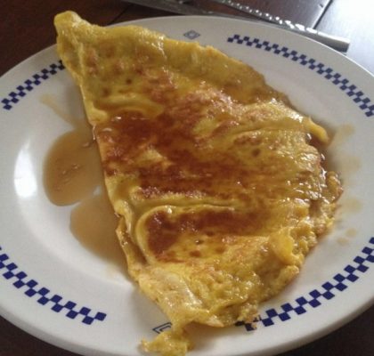 Omelette au sucre