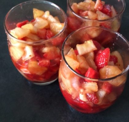 Verrines pomme fraise