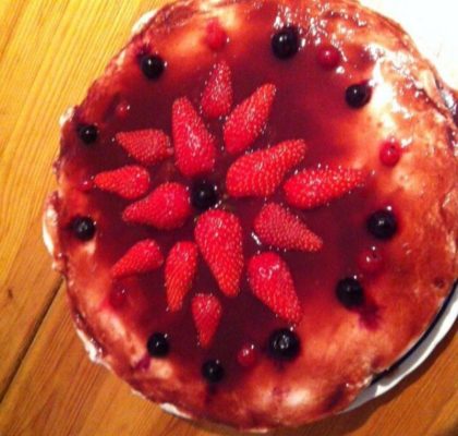 Tarte aux fraises façon cheesecake (sans cuisson)