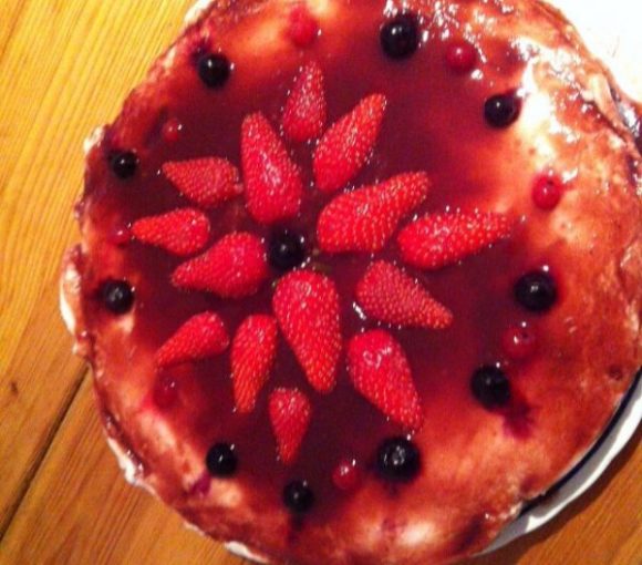 Tarte aux fraises façon cheesecake (sans cuisson)