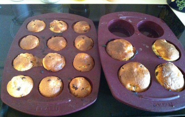 Muffins bananes coco et chocolat