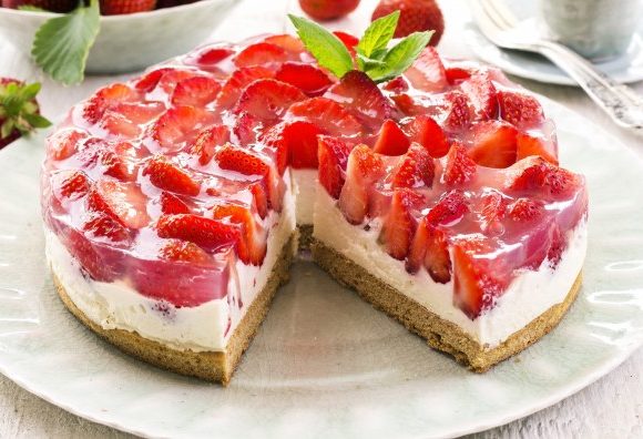Gâteau fraises - chocolat blanc