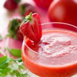 Gaspacho de fraise à l’eau de rose