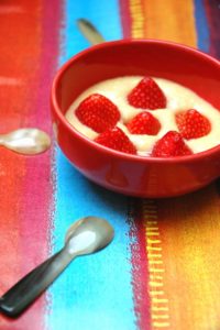 Gratin de fraises à la crème d'amandes