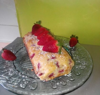 Plum cake fraise citron et ricotta