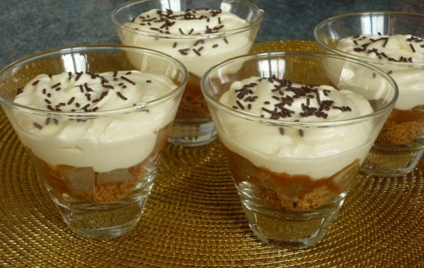 Trifles poires spéculoos caramel au beurre salé et mascarpone