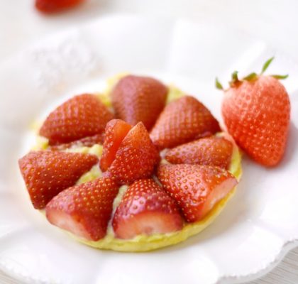 Tartelette aux fraises et rhubarb'curd