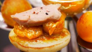 Bouchées de foie gras et Mirabelles de Lorraine aux 4 épices