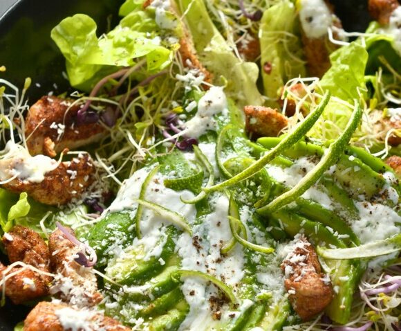 Salade de poulet vinaigrette coco