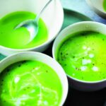 Chilled cucumber soup with coconut milk