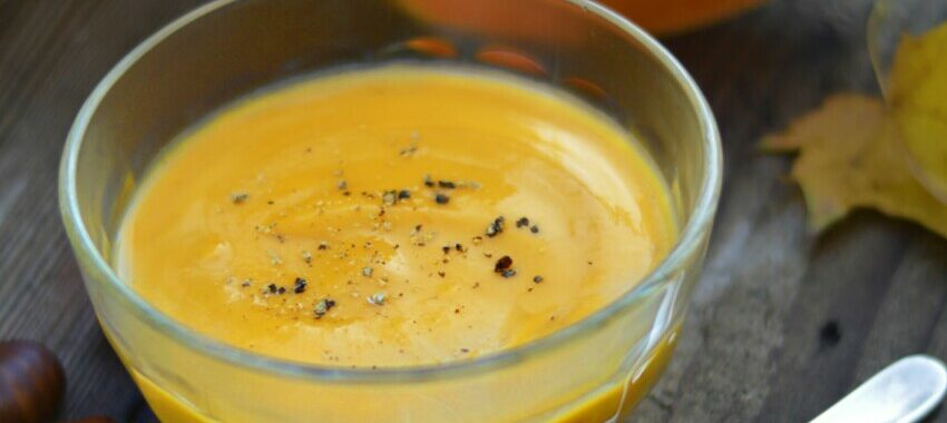 Simple brown pumpkin soup