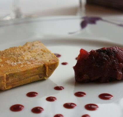 Terrine de foie gras de canard, confit de fruits épicés par Guy Martin