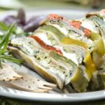 Terrine of grilled vegetables and mozzarella