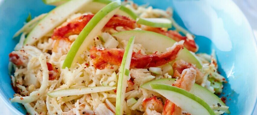 Celeriac remoulade with crab and green apple