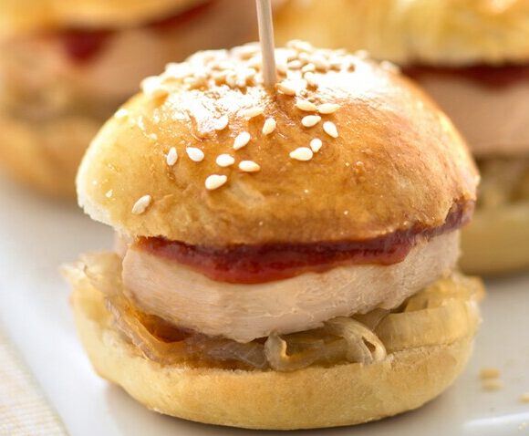 Mini-burgers au foie gras et chutney de figues