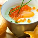 Egg-cocotte with precious pearls