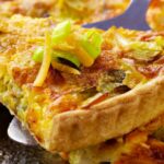 Fine leek and gentle curry pie