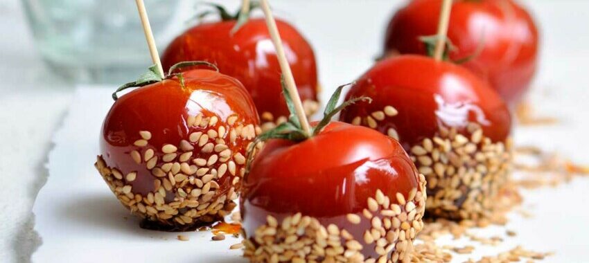 Tomates apéritives au sésame
