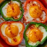 Egg flowers with peppers