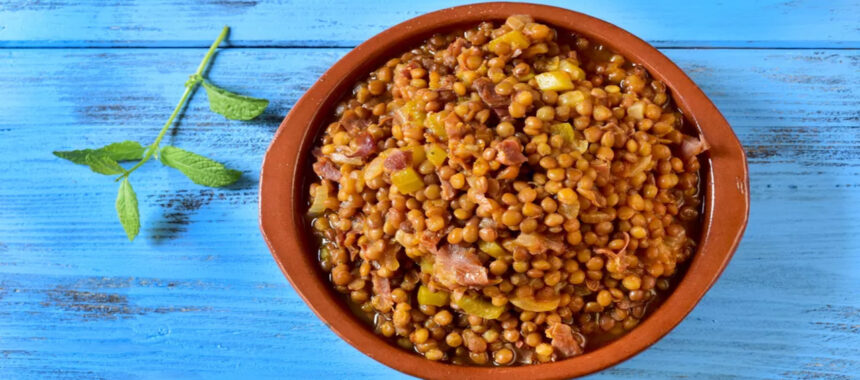 Lentils with bacon with Companion