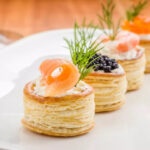 Vol-au-vent with salmon and leeks
