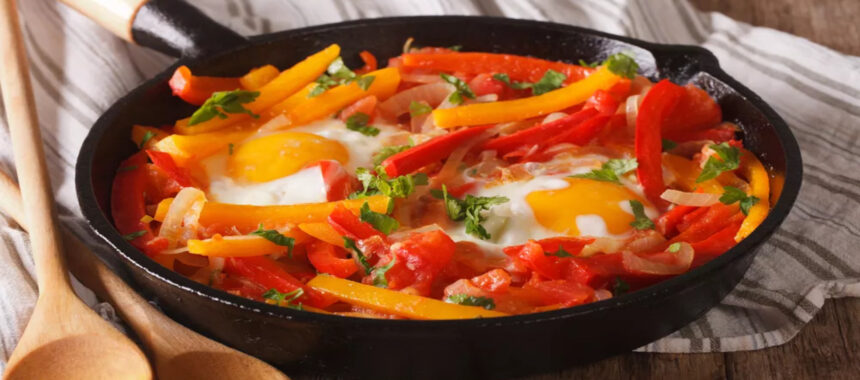 Piperade with egg