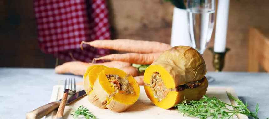 Butternut squash with winter vegetables