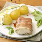 Cod with Bayonne ham and potatoes