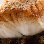 Roasted zander with candied shallots and red wine from Bernard Loiseau