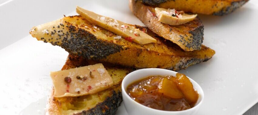French toast with foie gras